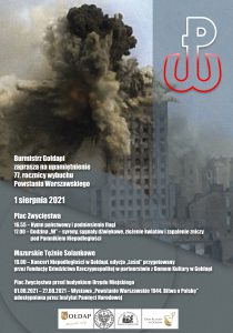 Plakat 77 rocznicy wybuchy Powstania Warszawskiego