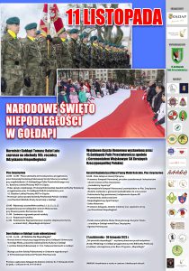 Plakat  zapraszający na uroczyste obchody Narodowego Święta Niepodległości